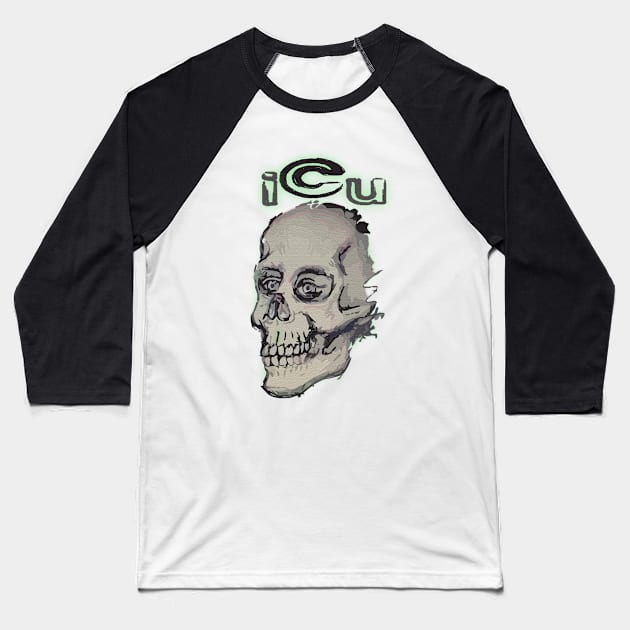 skull Baseball T-Shirt by ElArrogante